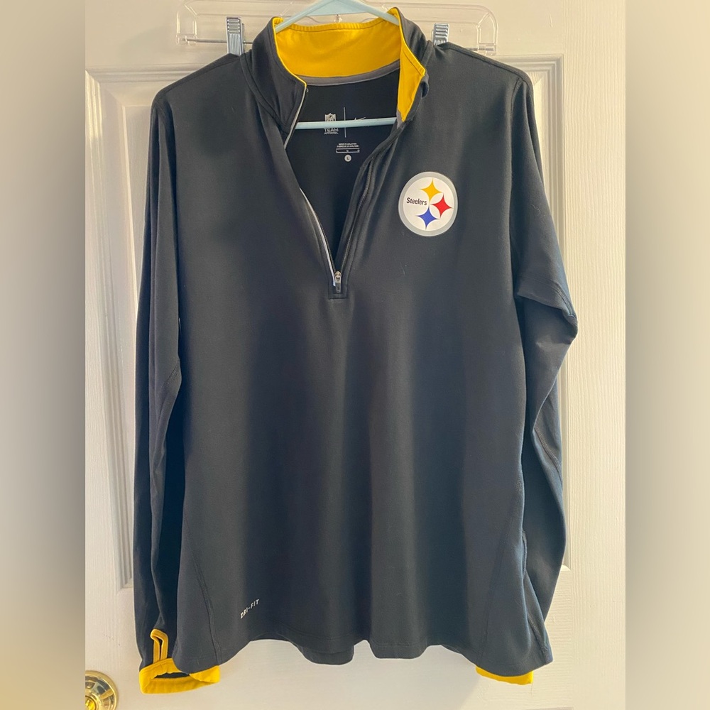 Nike Black & Yellow Pittsburgh Steelers Quarter-Zip Pullover